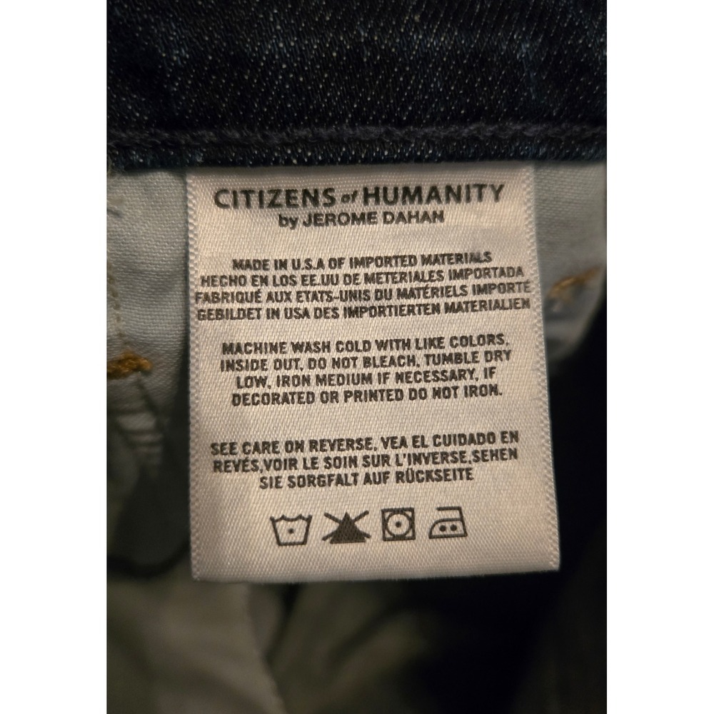 Citizens of Humanity Corey Slouchy Slim Jeans Dark Wash Blue Denim Size 30 - Picture 9 of 10